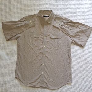 Banana Republic Beige Checkered Shirt